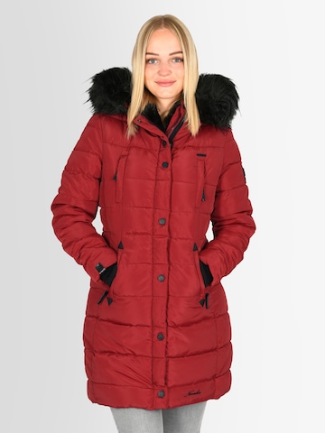 NAVAHOO Winter Coat in Red: front