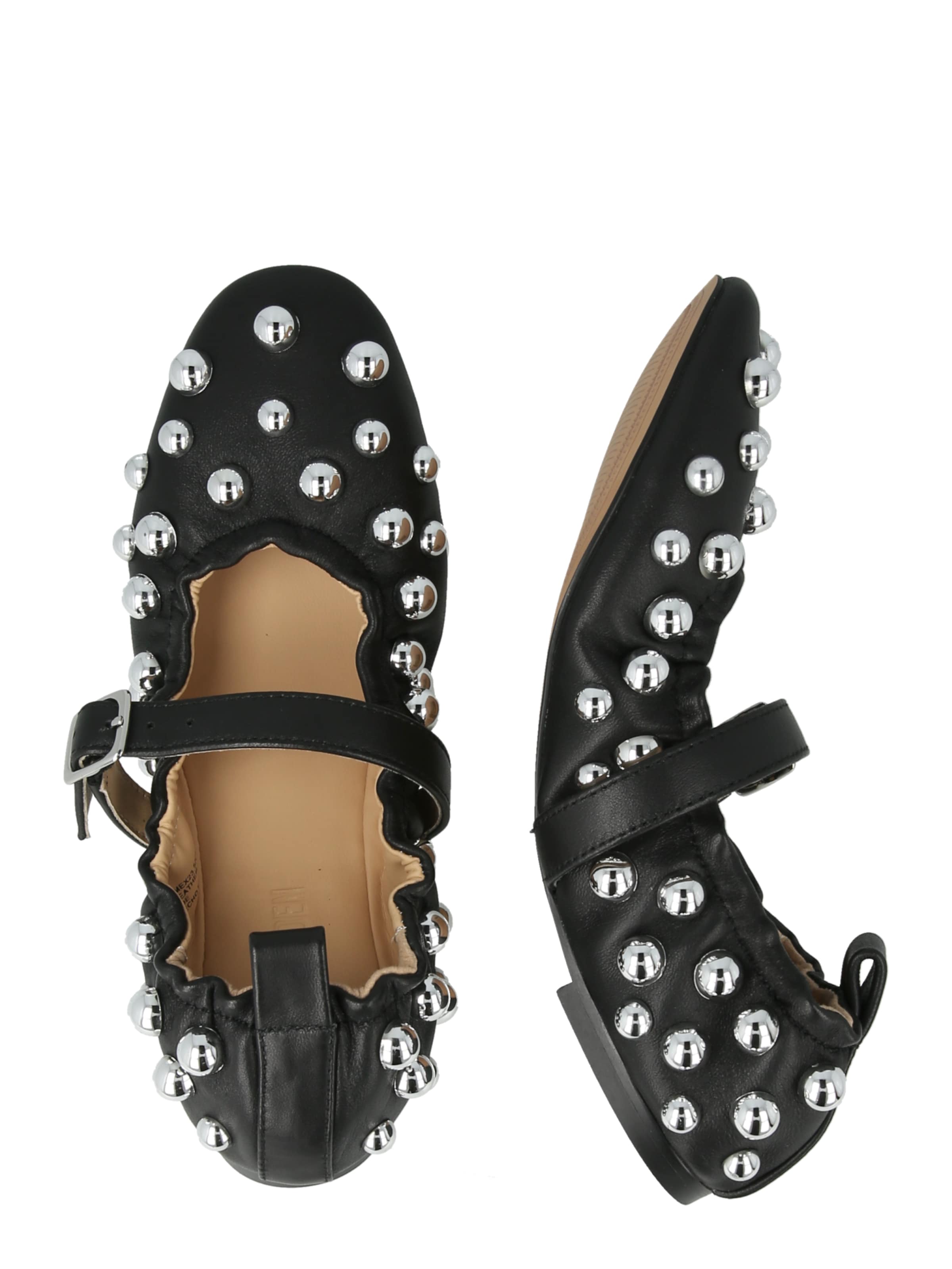 Balerini cu curea glezna 'Sunrays' de la STEVE MADDEN pe negru