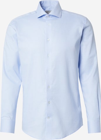 Bruun & Stengade Slim Fit Businesspaita 'Borut' värissä sininen: etupuoli