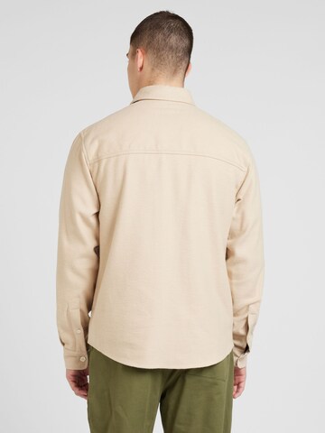 BOSS Regular fit Button Up Shirt 'OWEN' in Beige