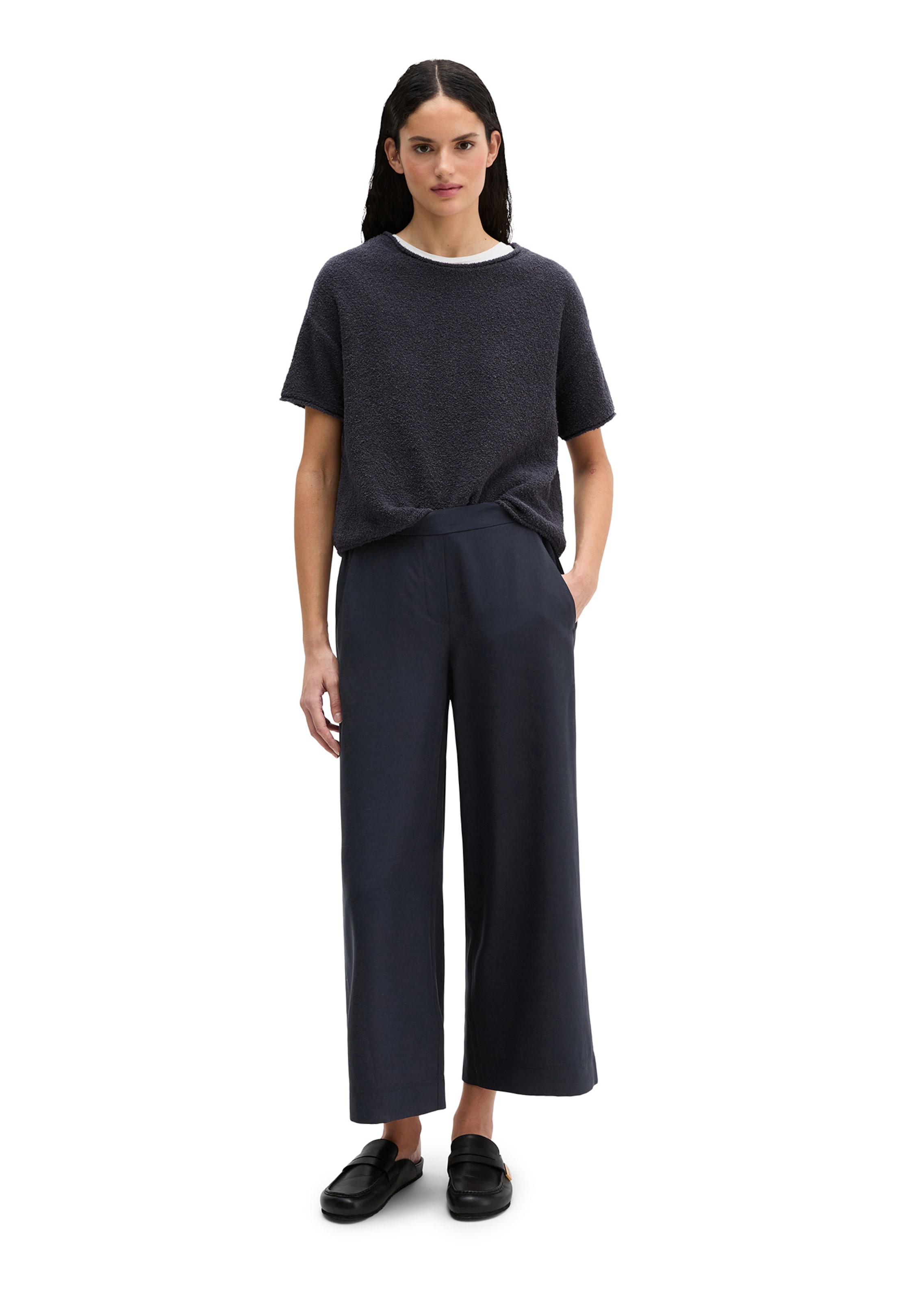 Marc O'Polo Wide leg Trousers 'Margo' in Blue