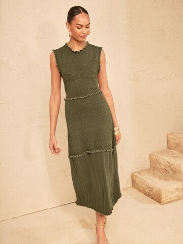 love & roses - Vestido de punto en verde