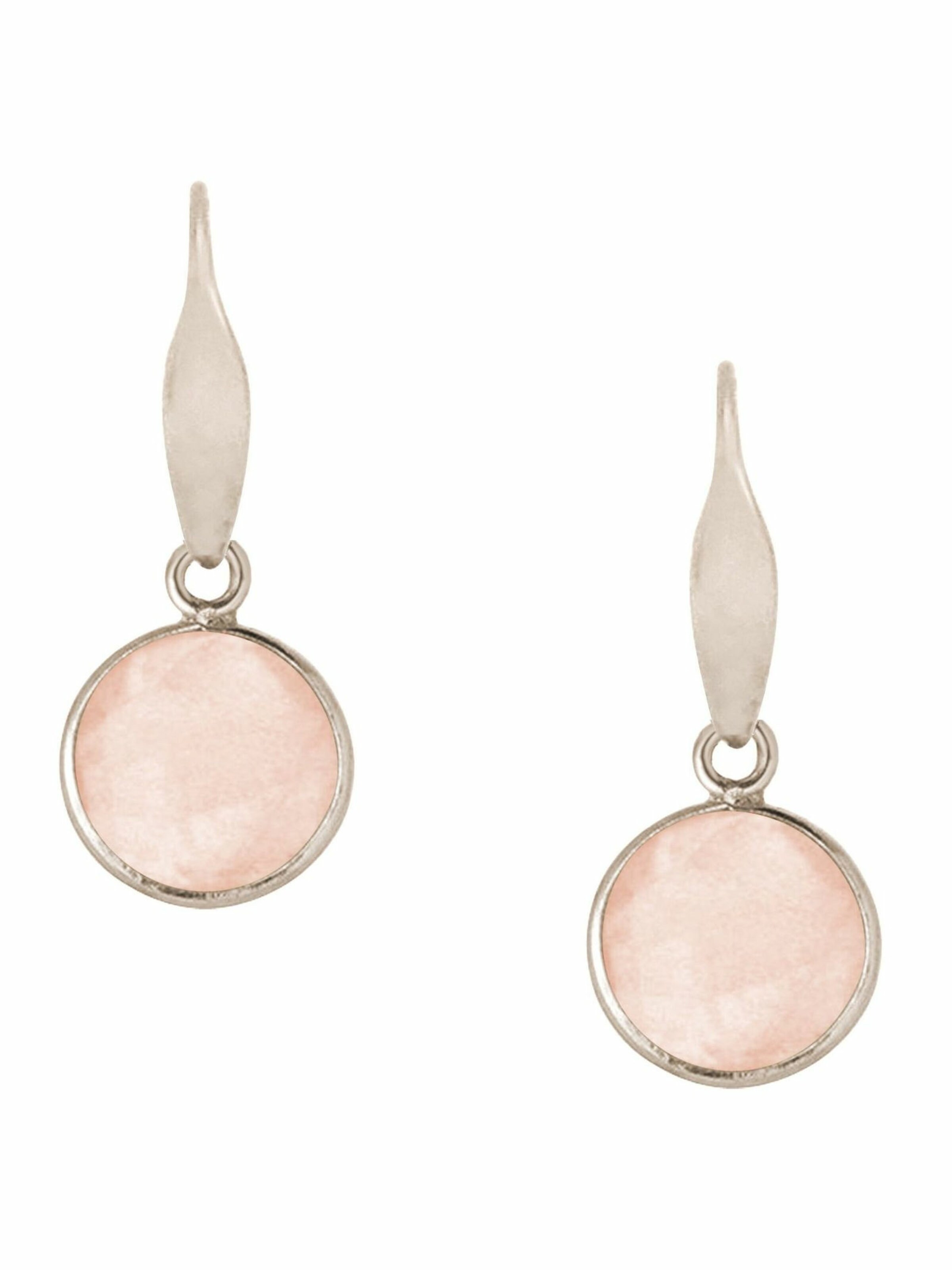 Gemshine Ohrringe 'Rosenquarz' in Silber