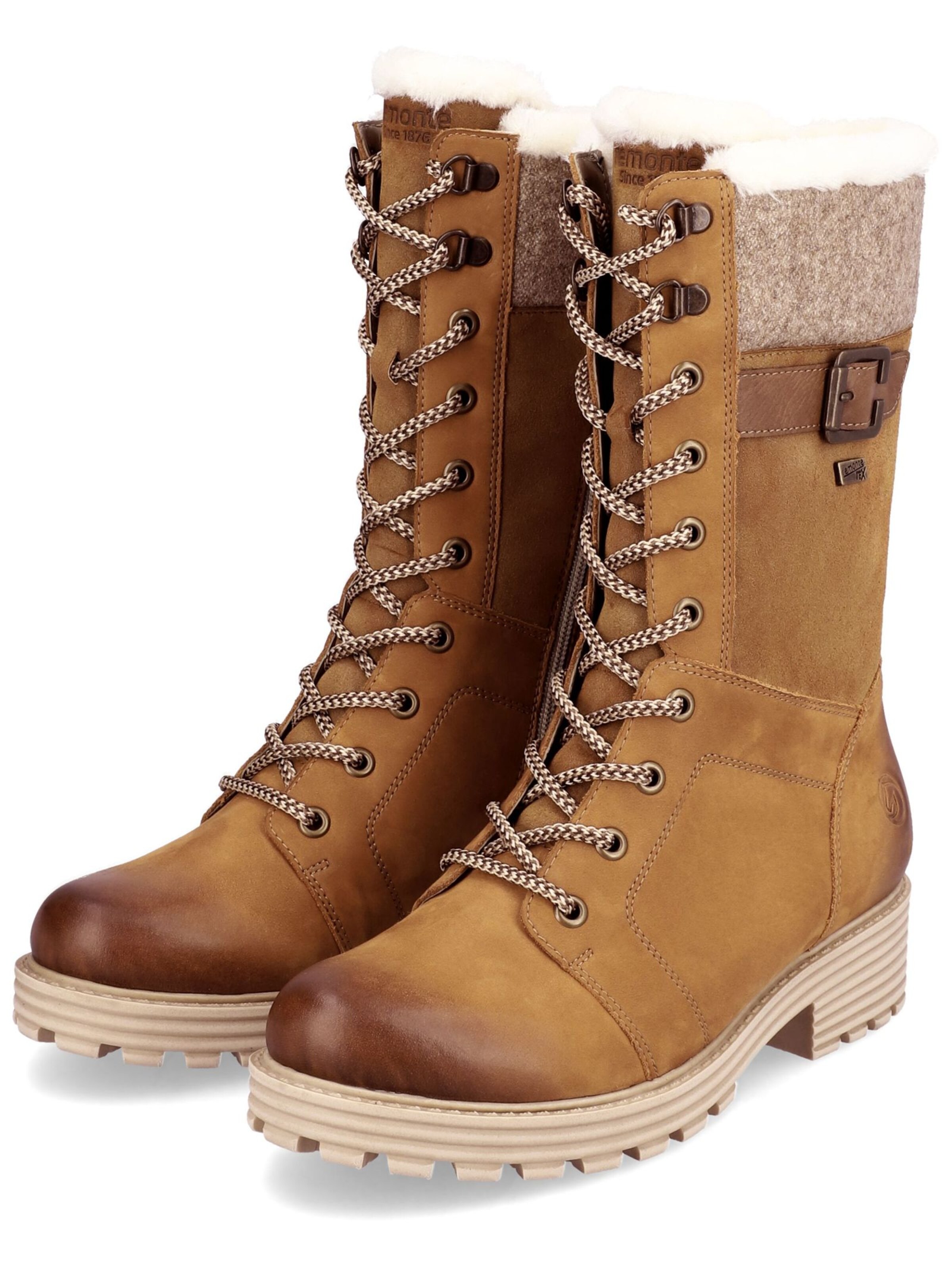 REMONTE Lace-Up Ankle Boots in Brown
