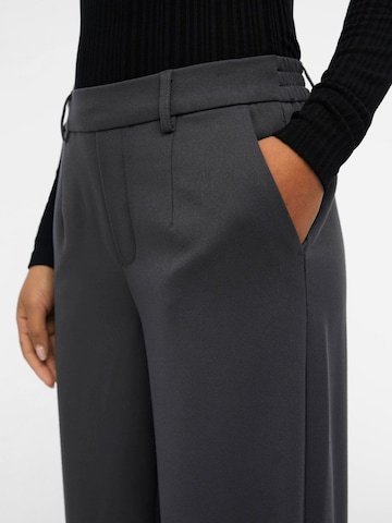 OBJECT Wide leg Pants 'Lisa' in Grey