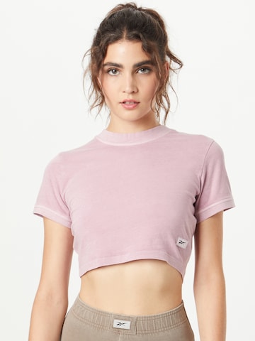 T-shirt Reebok en violet : devant