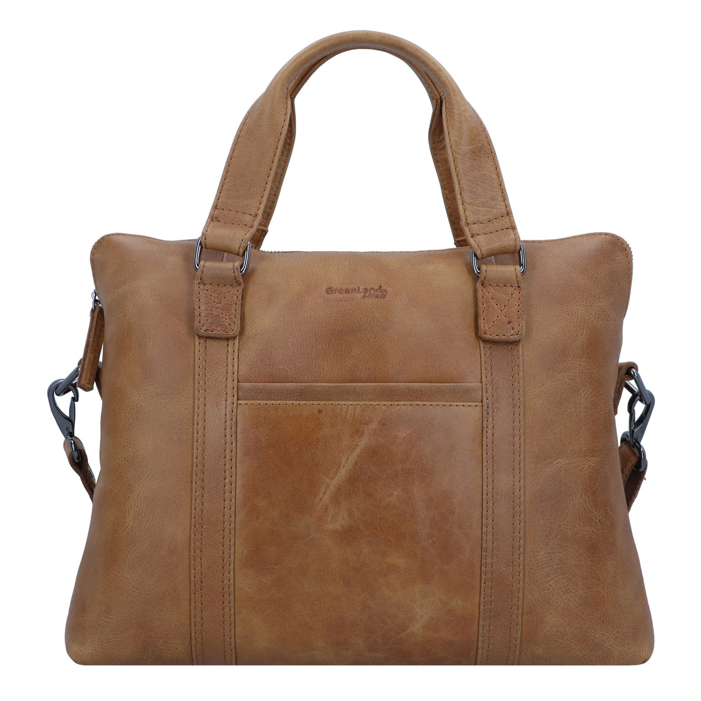 Greenland Nature Laptop bag in Brown: front