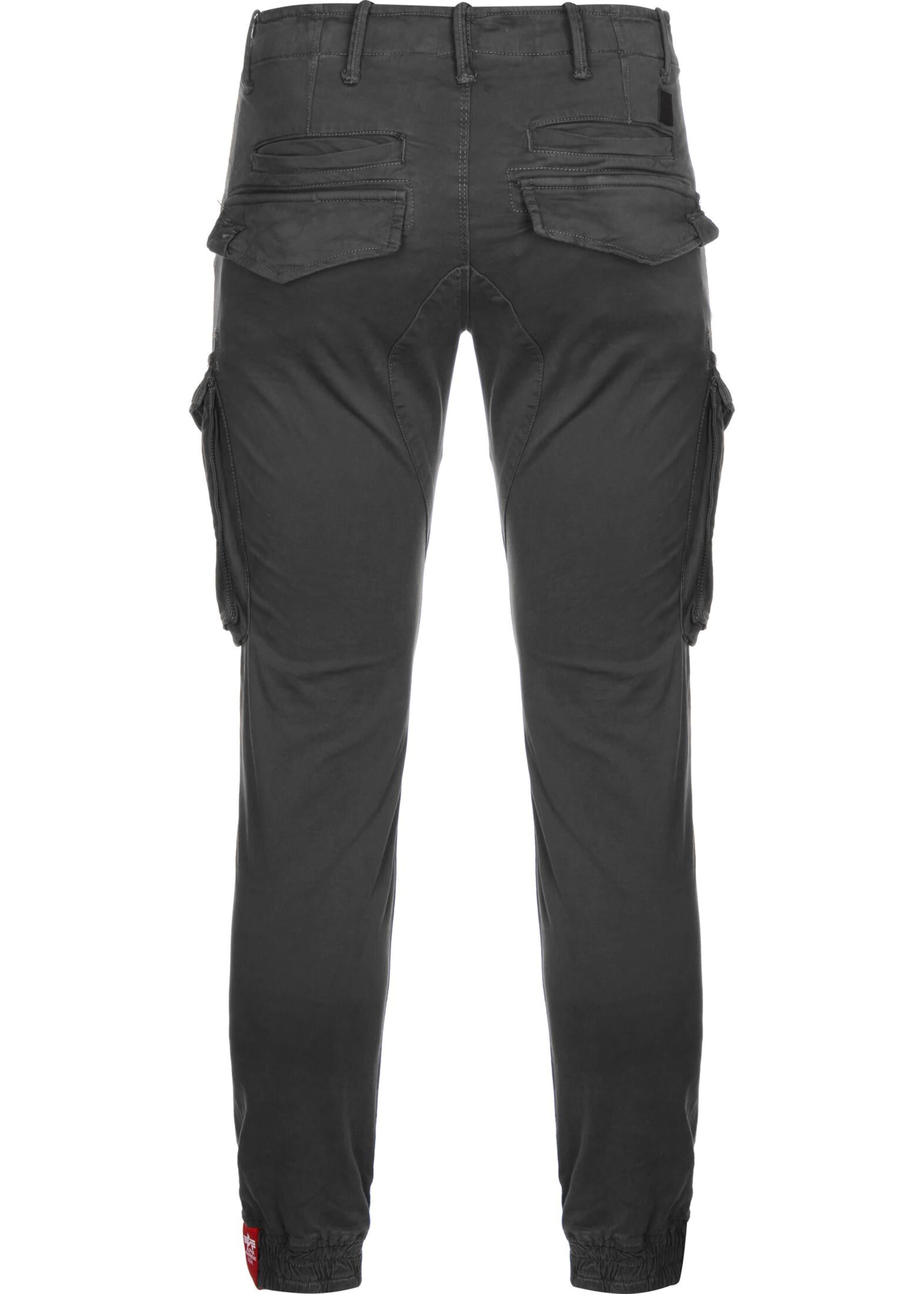 ALPHA INDUSTRIES Zwężany krój Bojówki 'Spy' w kolorze szary