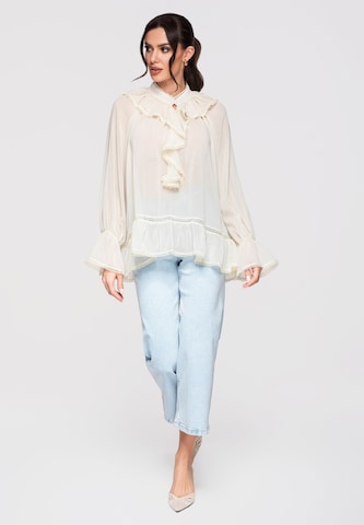 Ombre Blouse in Beige