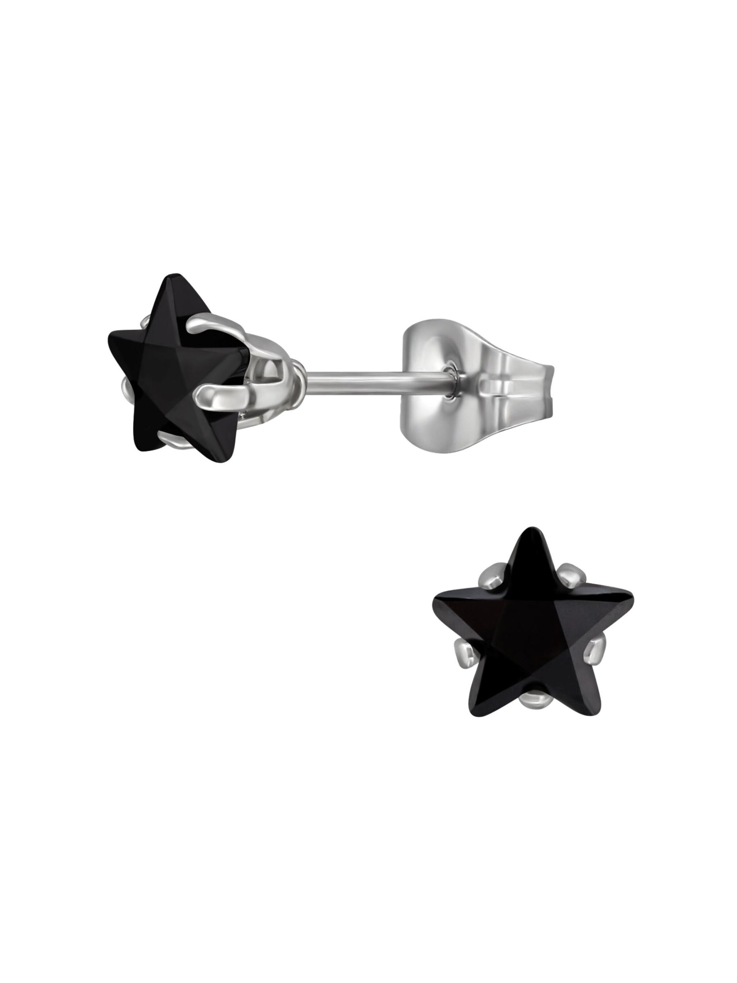 Maxte Earrings 'Stern' in Black: front
