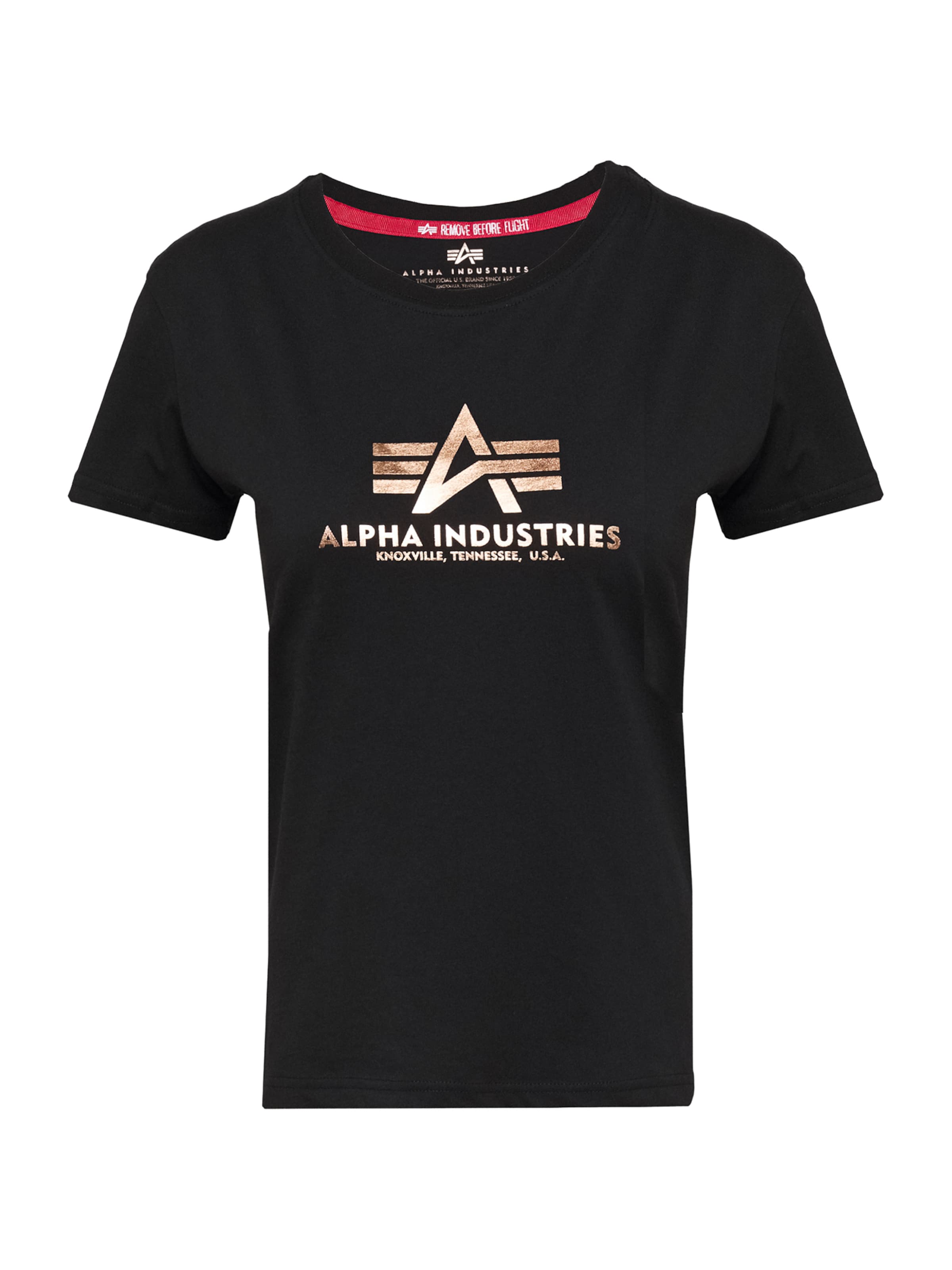ALPHA INDUSTRIES Koszulka w kolorze czarny: przód