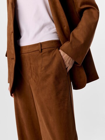 OBJECT Wide leg Broek in Bruin