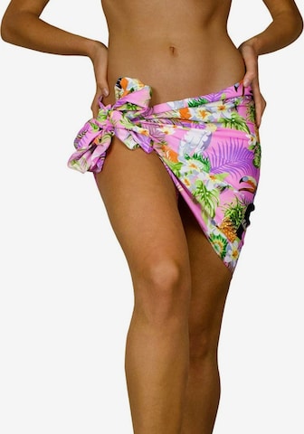 Foulard 'Parrot Cockatoo' di King Kameha in rosa: frontale