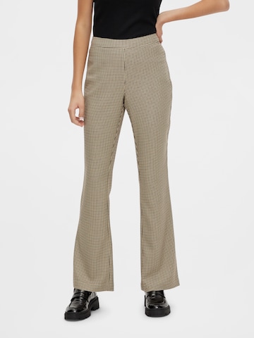 PIECES Flared Pants 'Fariba' in Beige: front