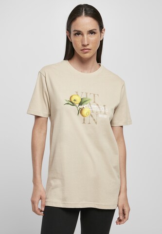 Merchcode T-Shirt 'Vitamin C' in Beige: predná strana