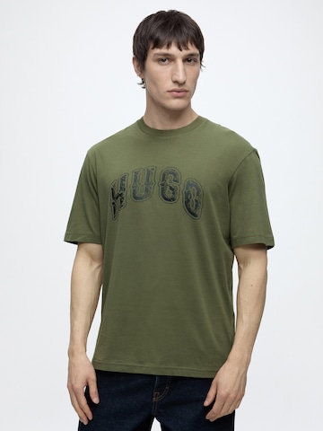 HUGO T-Shirt 'Nerpient' in Grün: Vorderseite