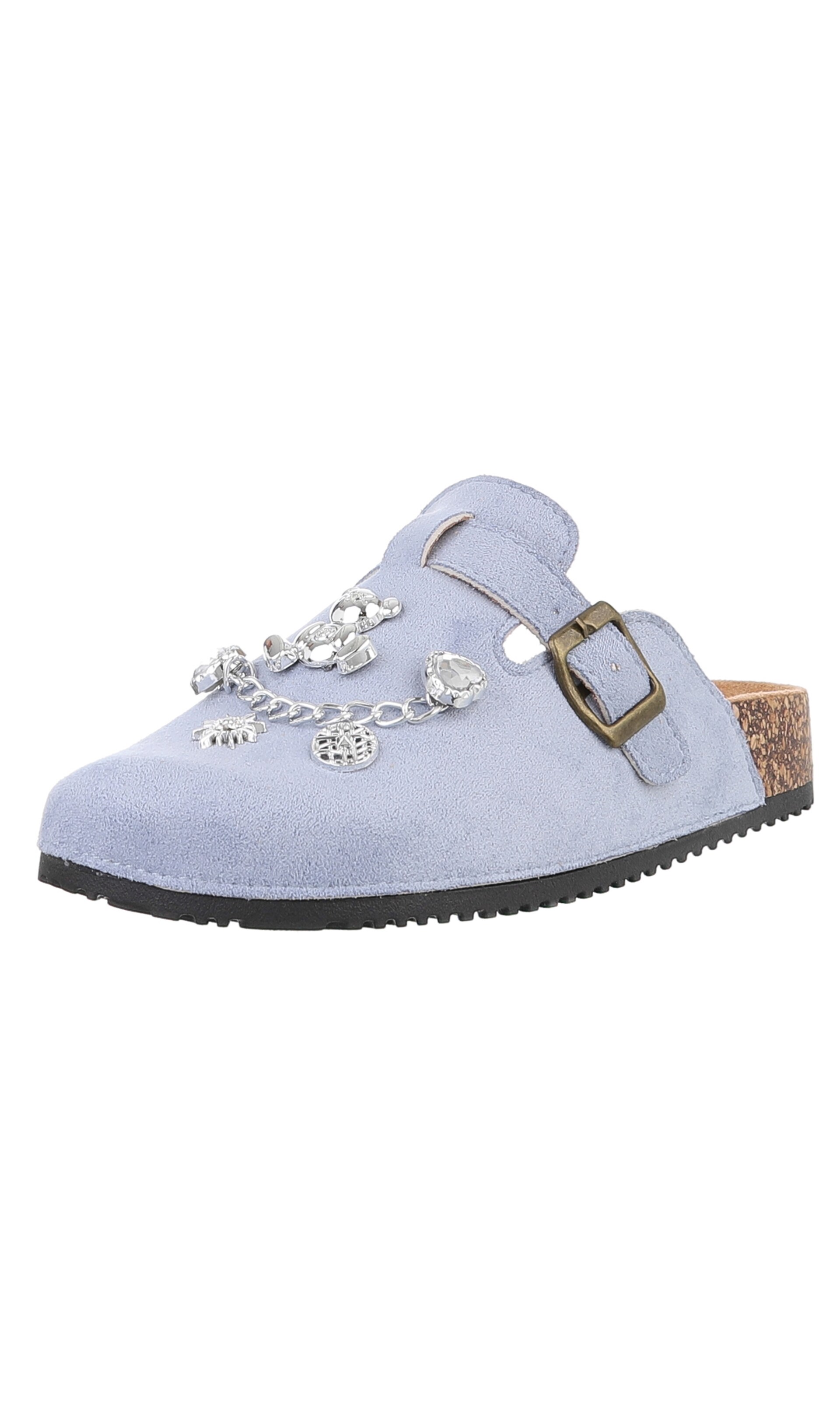 Ital-Design Pantolette in Blau: Vorderseite
