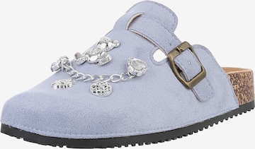 Ital-Design Pantolette in Blau: Vorderseite