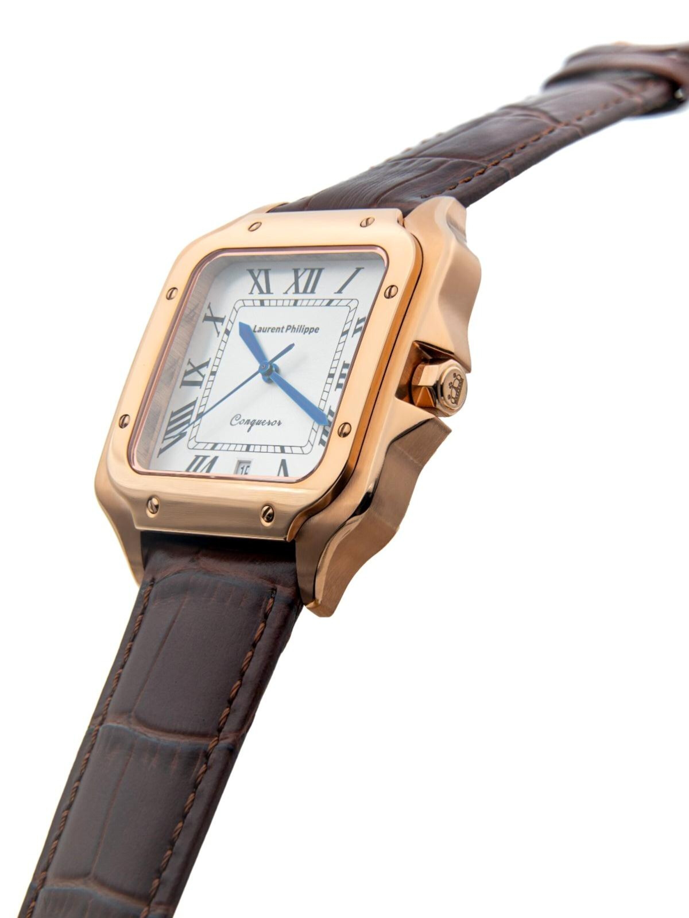Laurent Philippe - Reloj analógico 'Conqueror Spirit of the Rose Brun Du Palais' en marrón