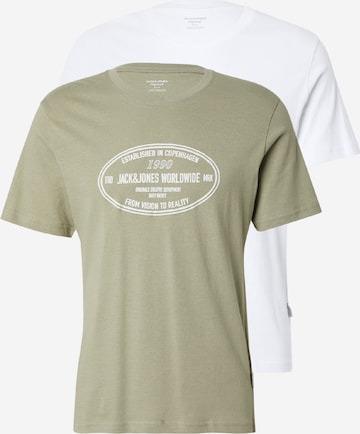 T-Shirt 'JORYORK' JACK & JONES en vert : devant