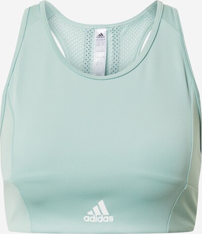 ADIDAS PERFORMANCE Sport-BH in pastellgrün / weiß, Produktansicht