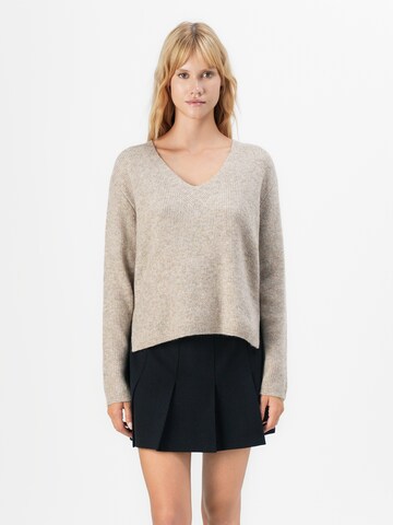 JDY Pullover 'JDYSANDRINE' in Braun: Vorderseite