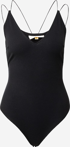 A LOT LESS Shirt Bodysuit 'Hellen' in Black: front