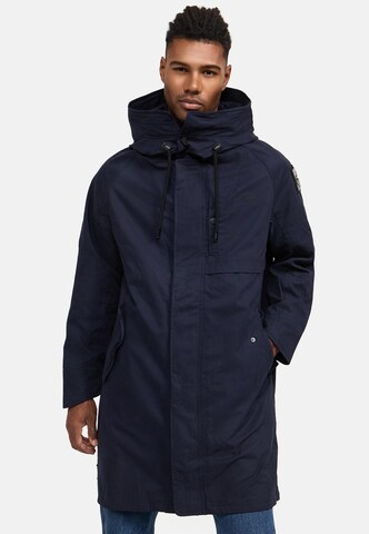 STONE HARBOUR Between-seasons coat 'Yaroon' in Blue: front