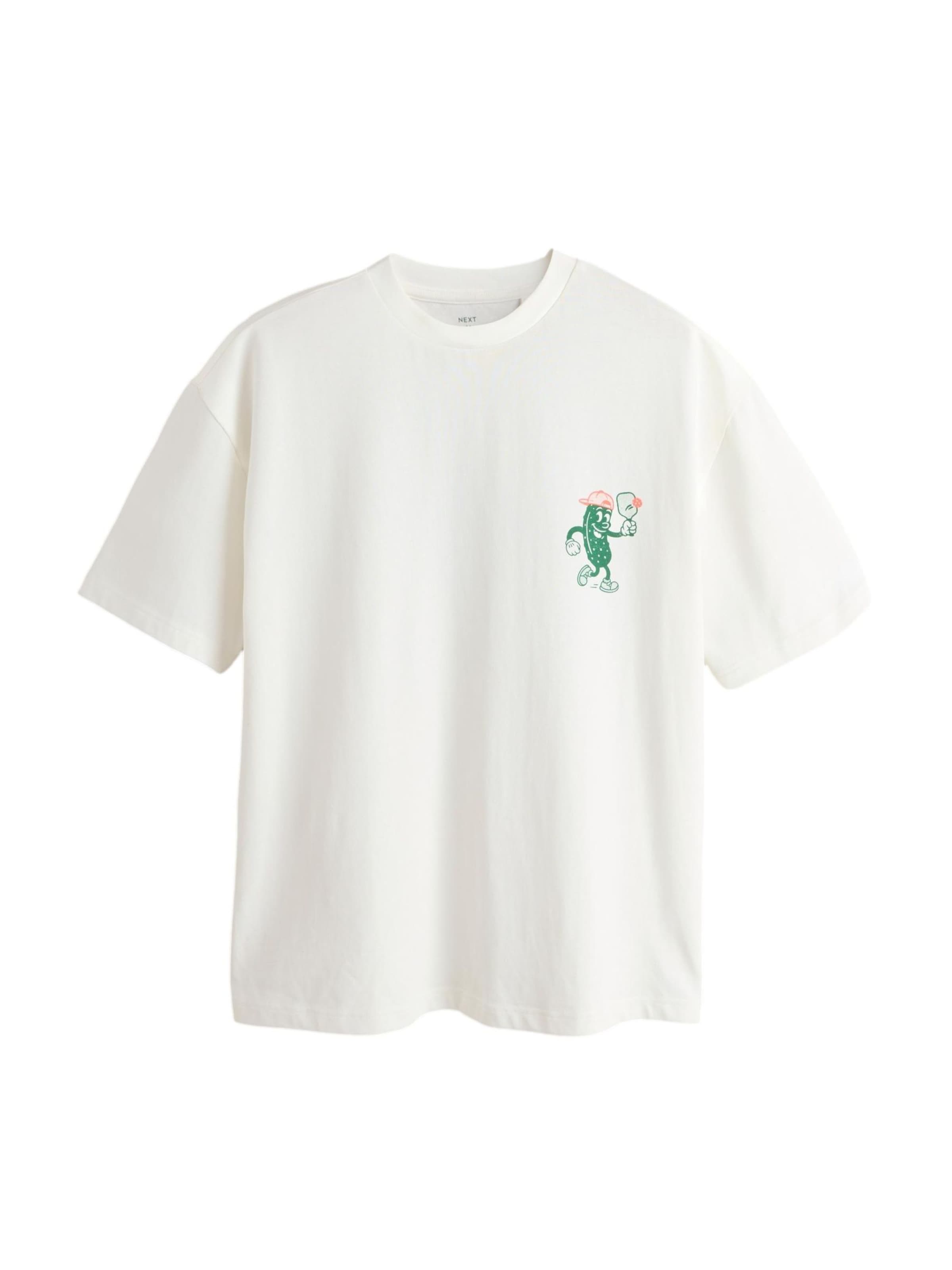 T-Shirt Next en blanc : devant