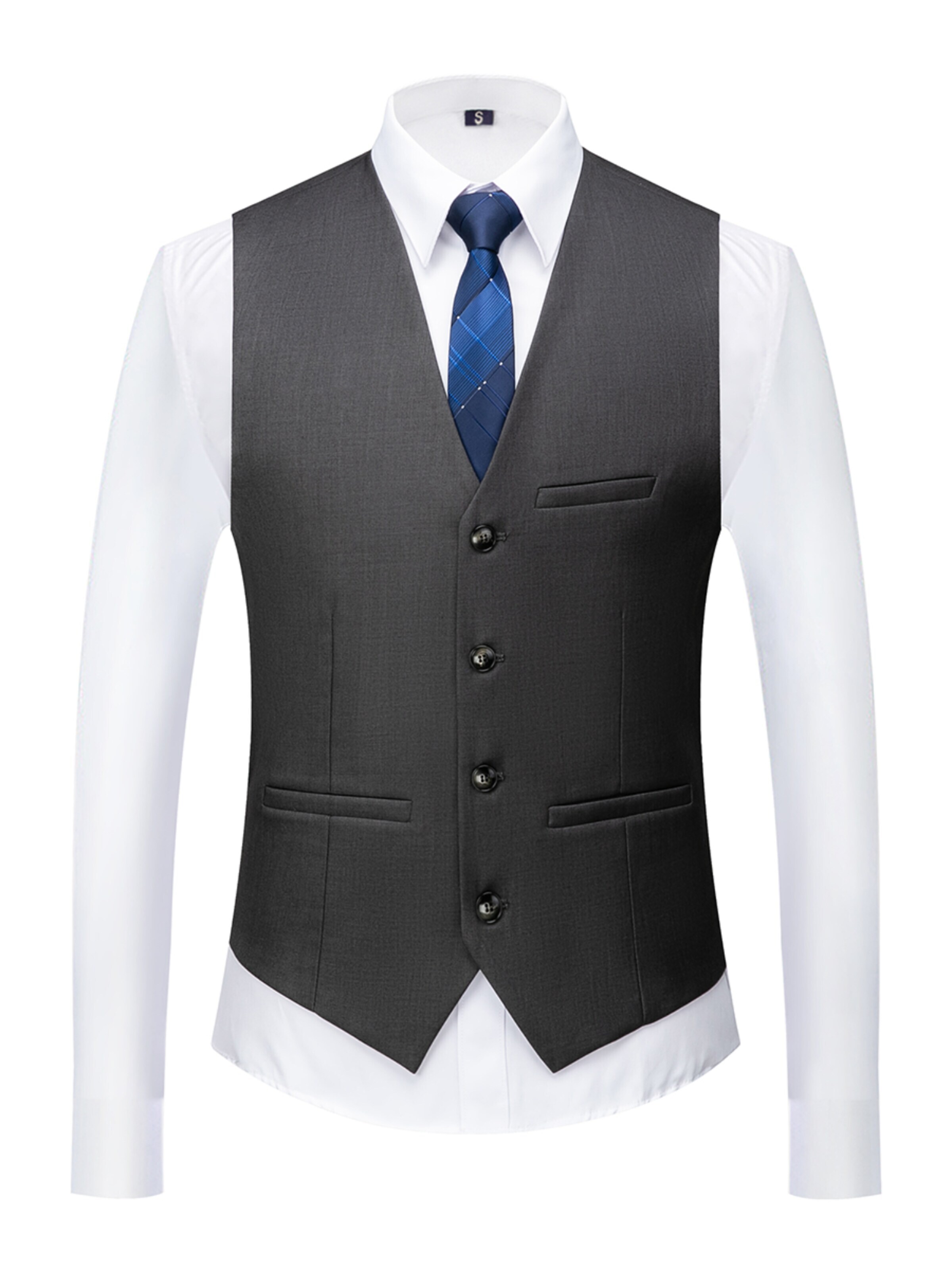 YOUTHUP Slimfit Anzug 'Dreiteiler'‌‌‌‌‌‌‌‌ in Grau