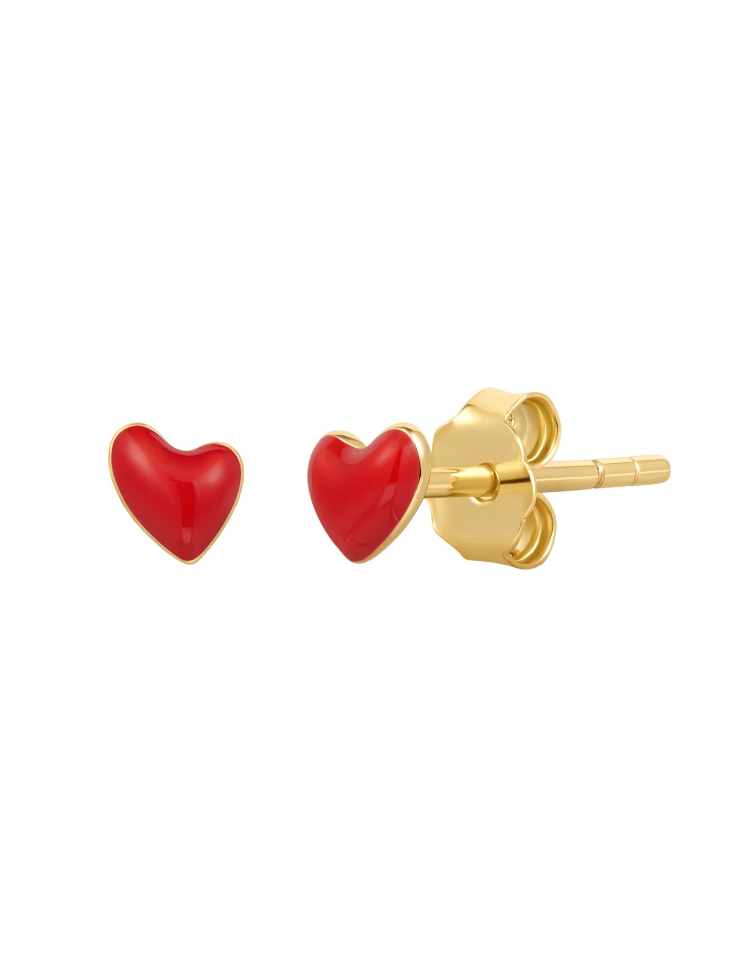 Boucles d'oreilles Glanzstücke München en rouge : devant