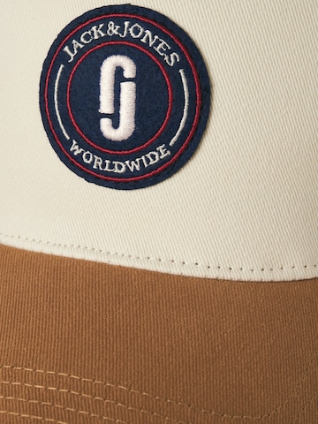 JACK & JONES Шапка с козирка 'JACDEFT' в кафяво