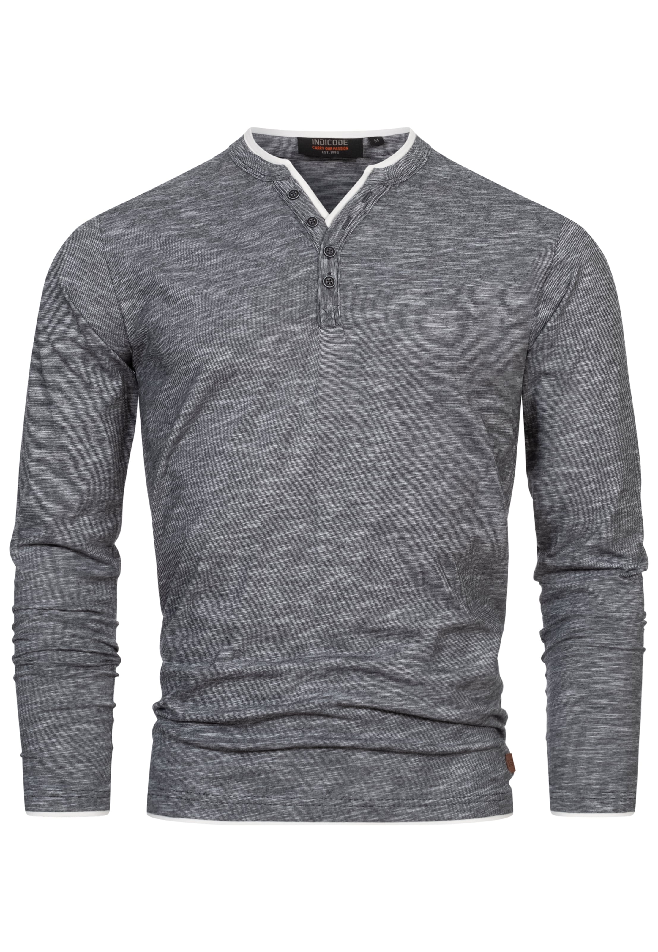 INDICODE JEANS Shirt 'Coleson' in Grijs: voorkant