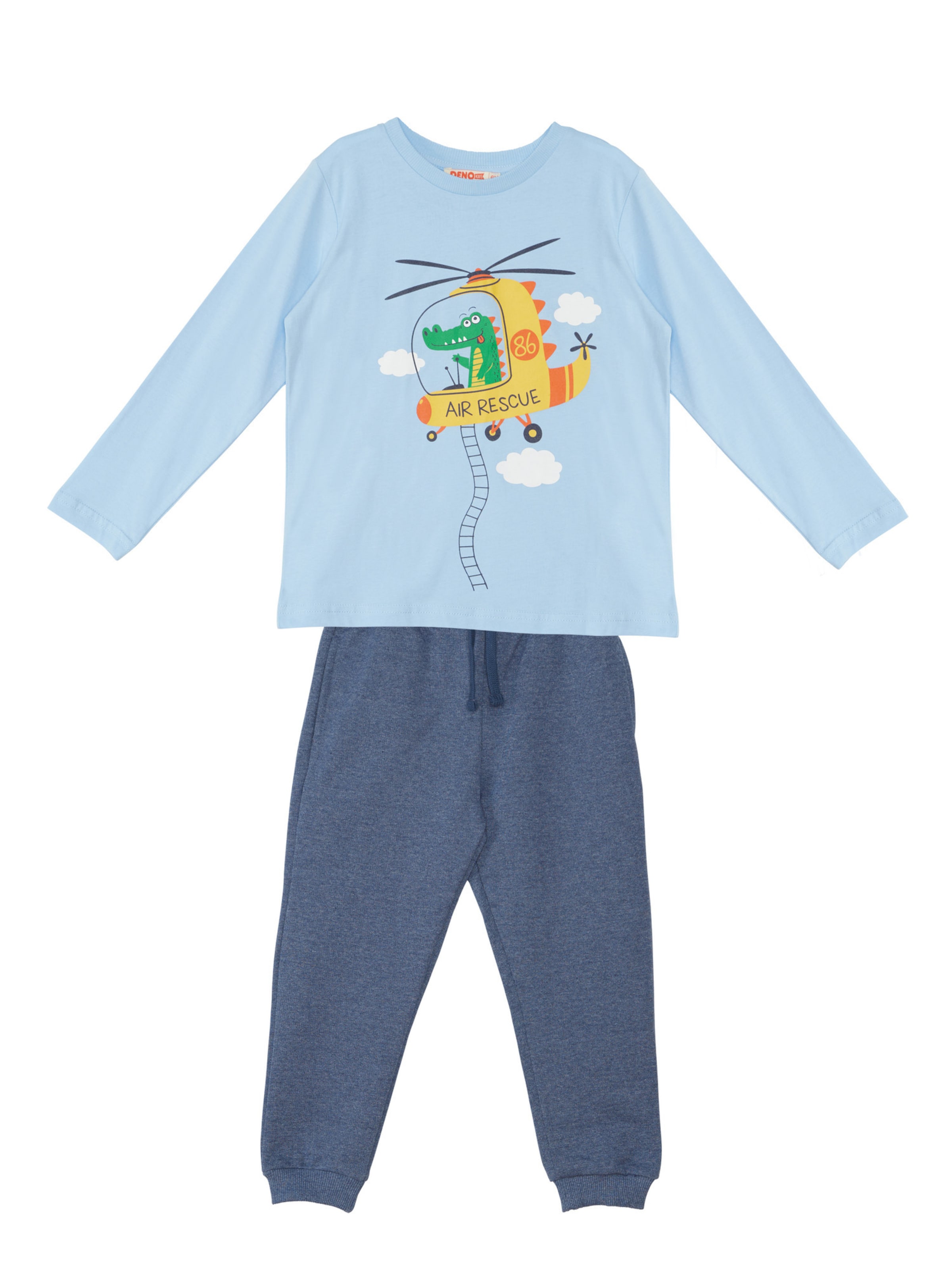 Denokids Set ' CFF-23S1-001 ' in Blauw: voorkant