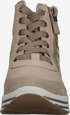 ARA Lace-Up Ankle Boots in Beige