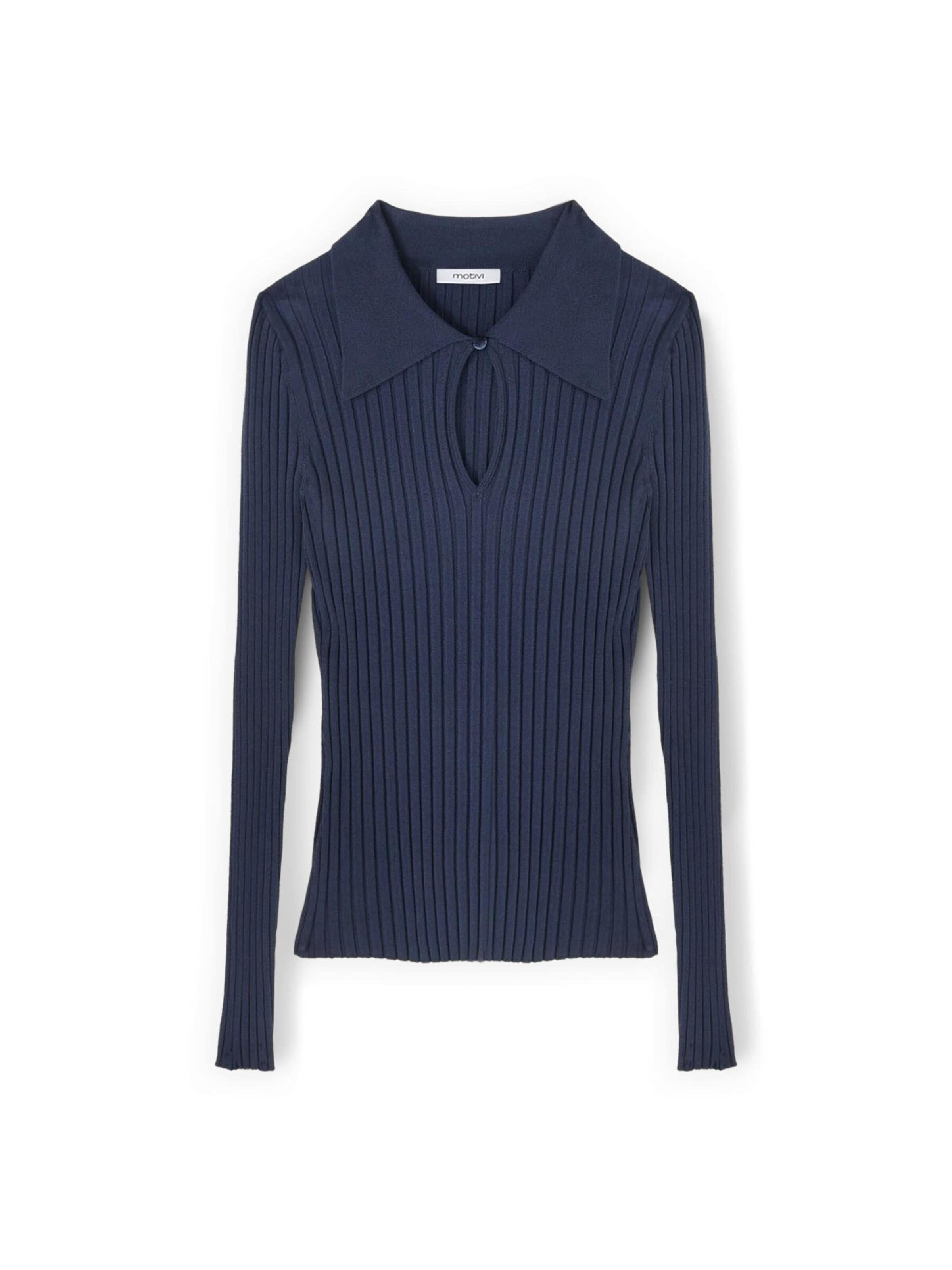 Pull-over MOTIVI en bleu : devant