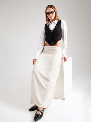 PIECES Rok 'PCFESS' in Beige