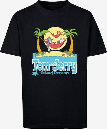 ABSOLUTE CULT Shirt 'Tom And Jerry - Hammock Dreams' in Zwart: voorkant