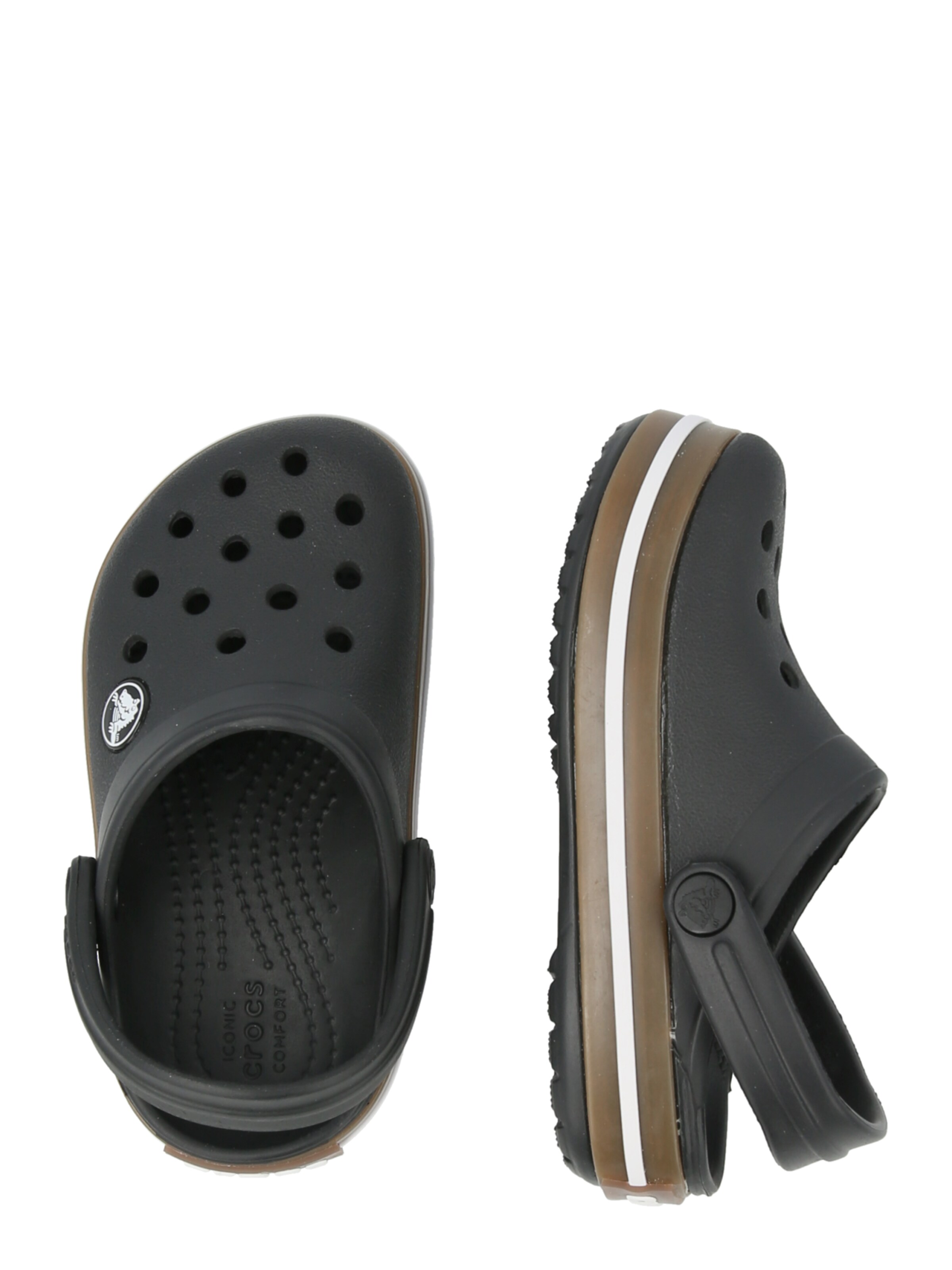 juoda Crocs Atviri batai