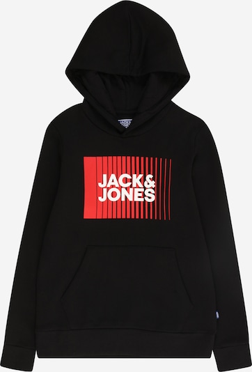 Pulover Jack & Jones Junior pe roşu închis / negru / alb, Vizualizare produs