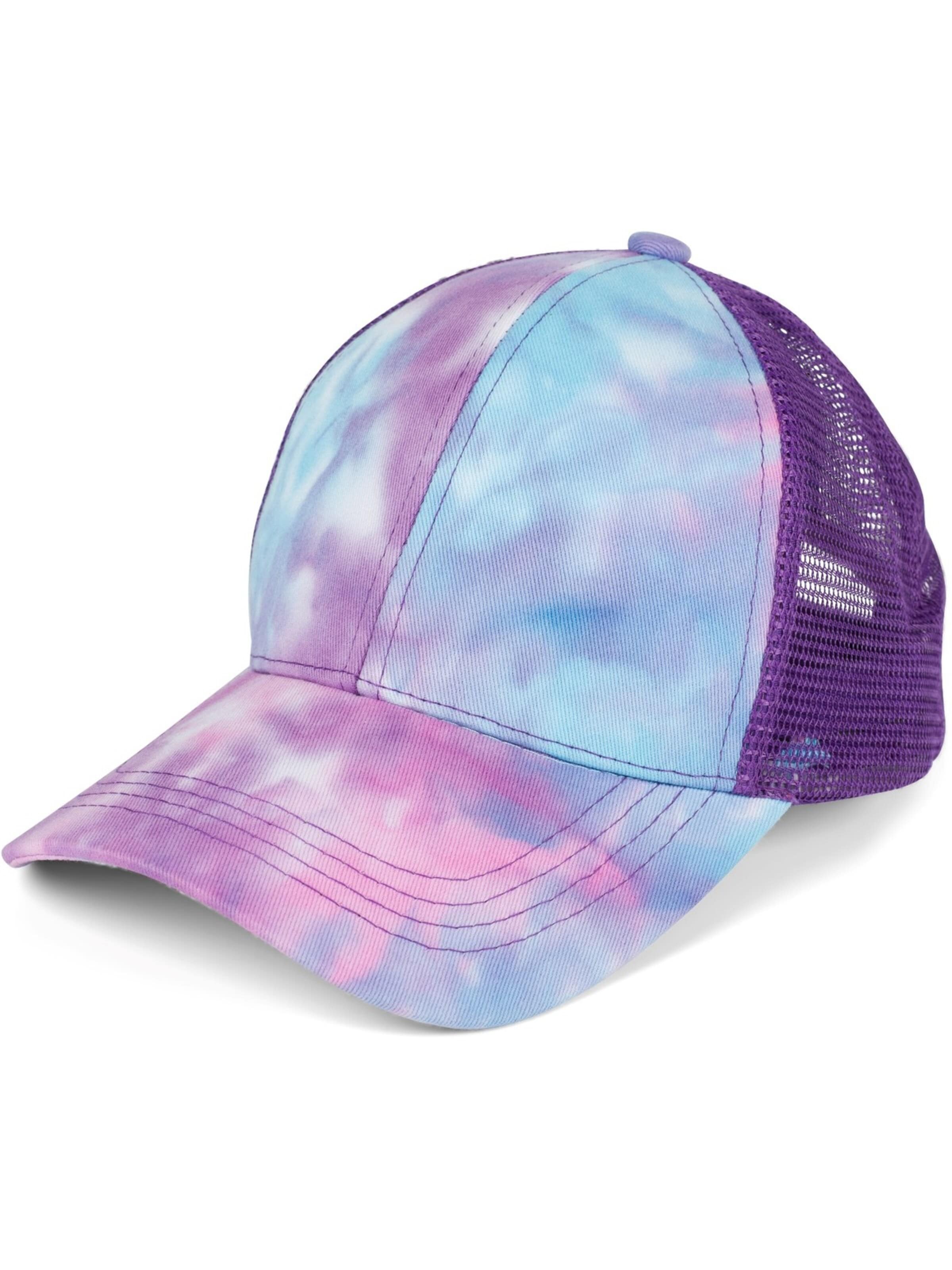 styleBREAKER Cap 'Ponytail Baseball Cap Batik mit Mesh Einsatz' in Blue: front