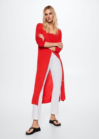 MANGO Gebreid vest 'Sangria' in Rood