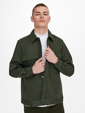 Only & Sons Between-Season Jacket 'Toby' in Green