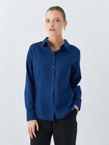 MixRay Bluse in Blau: Vorderseite