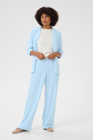 Cream Wide Leg Hose 'Cocamia' in Blau
