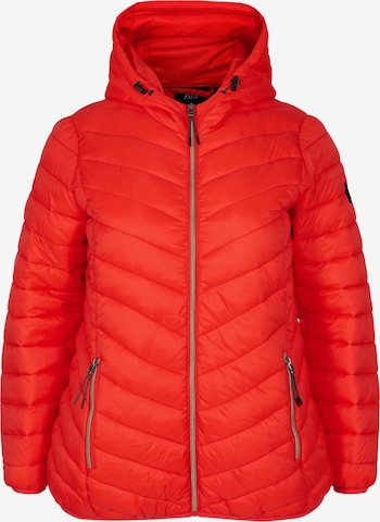 Zizzi Between-Season Jacket in Red: front