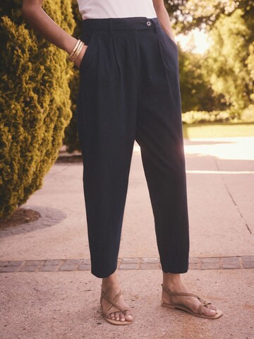 Next Loose fit Pleat-front trousers in Blue