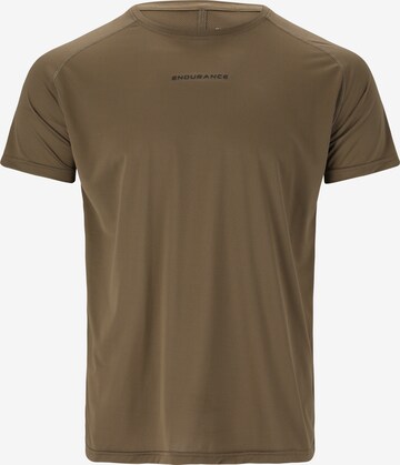 ENDURANCE Performance Shirt 'Angus' in Brown: front