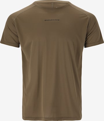 ENDURANCE Functioneel shirt 'Angus' in Bruin: voorkant