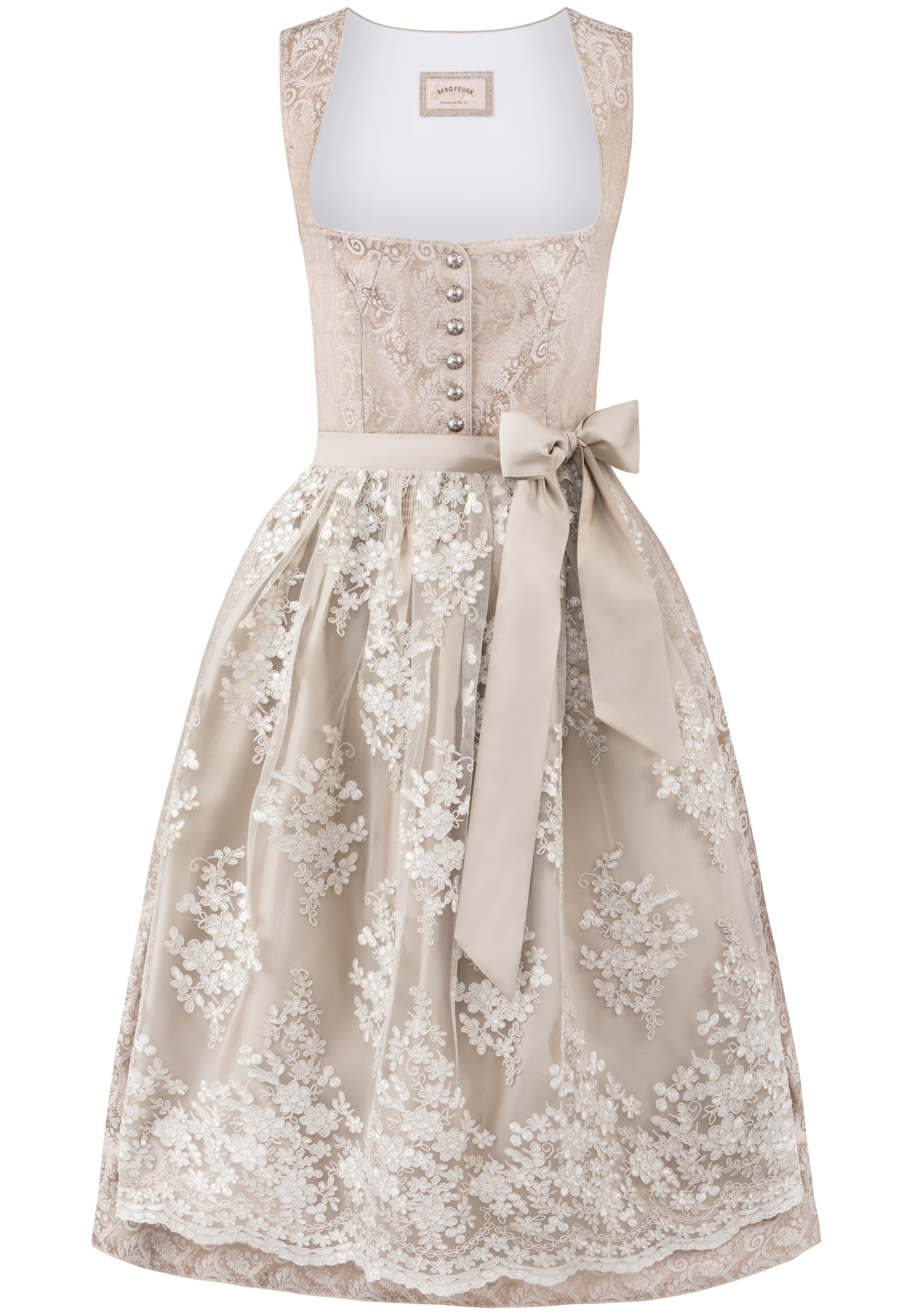 STOCKERPOINT Dirndl 'Sidonia' in Beige: Vorderseite